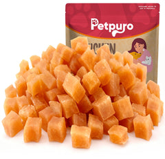 PETPURO friandises poulet moelleuses, idéale pour récompenser pendant l'entraînement.