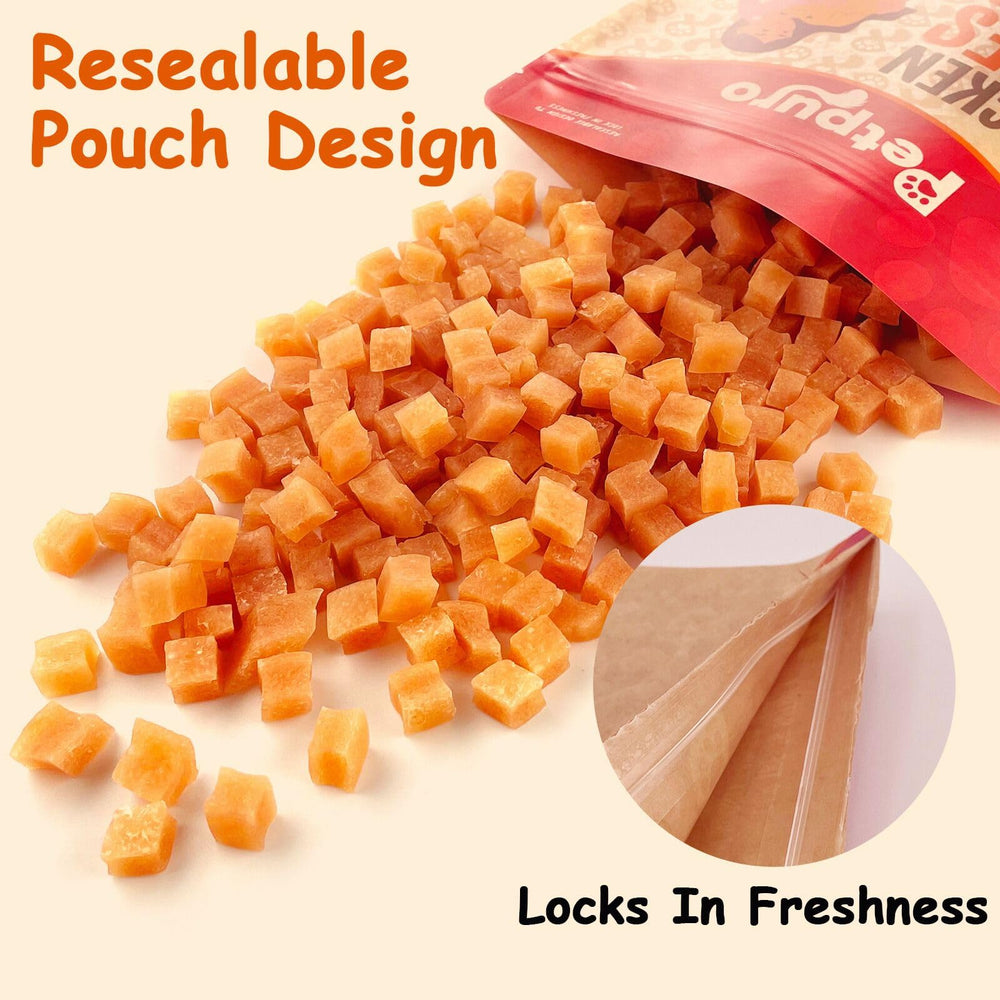 PETPURO sachets refermetables pour garder la fraîcheur entre les repas.