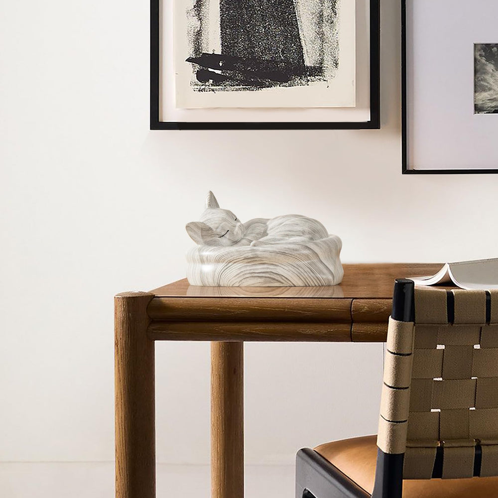 Urne PETQTBB blanche avec design classique, présentation élégante et respectueuse.