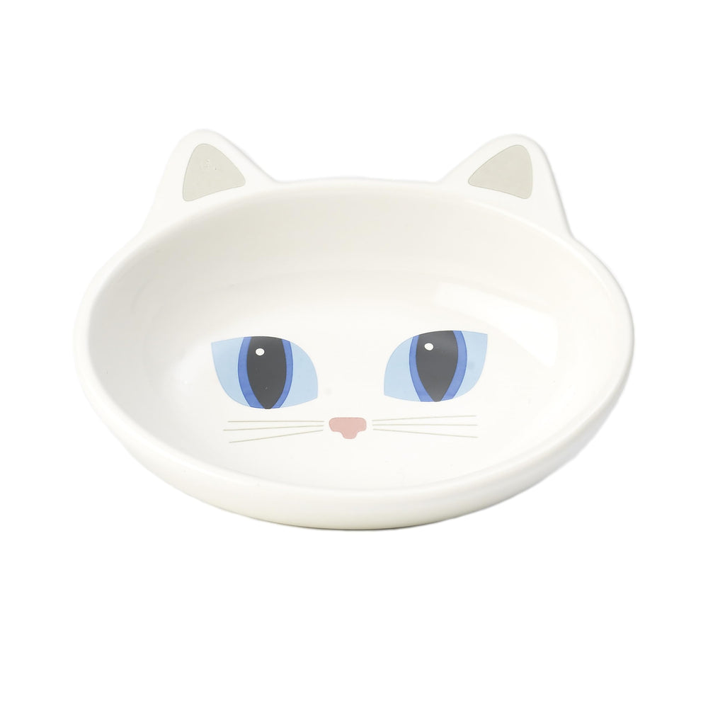 Petrageous bol chat ovale chaton joyeux, avoid moustache contact pendant les repas.