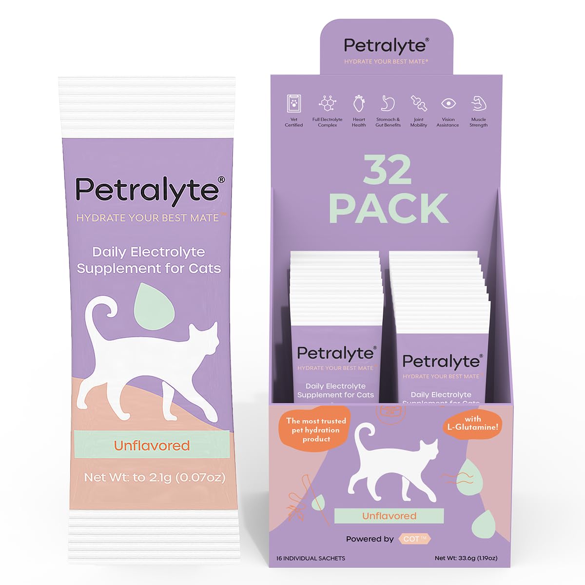 Petralyte sachets-électrolyte-chat : hydratation rapide et soutien immunitaire.