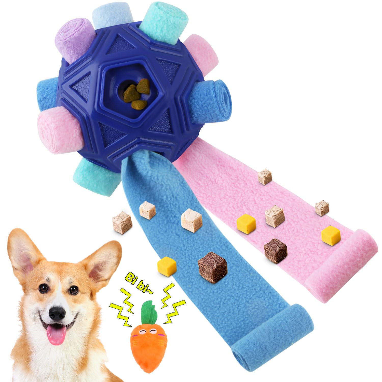 Petration Balle Snuffle vue avant, stimulation olfactive pour chien.