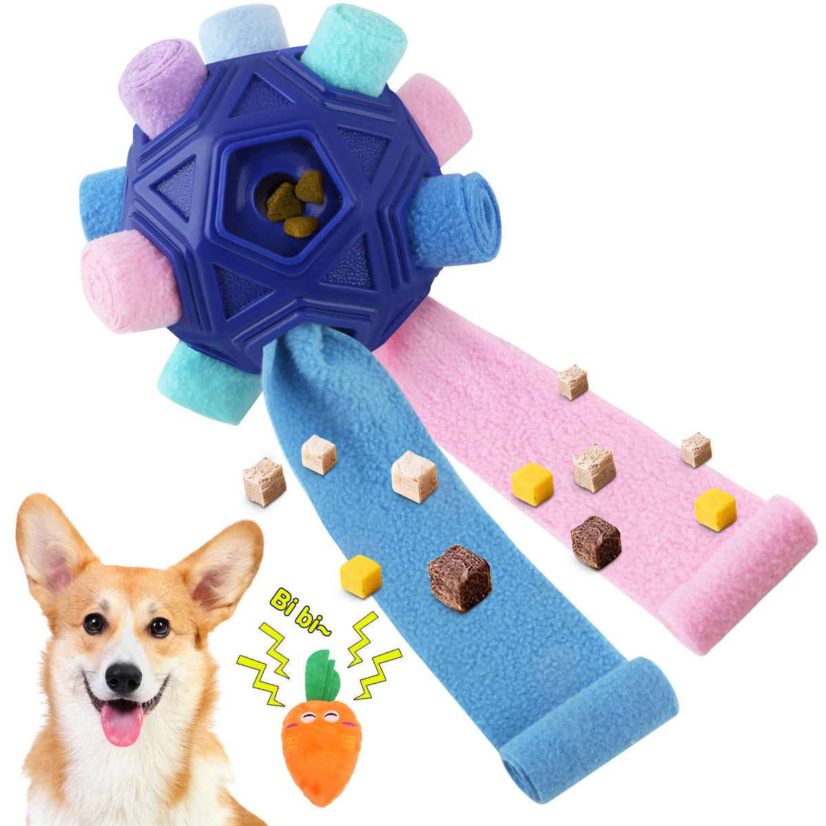 Petration Balle Snuffle vue avant, stimulation olfactive pour chien.