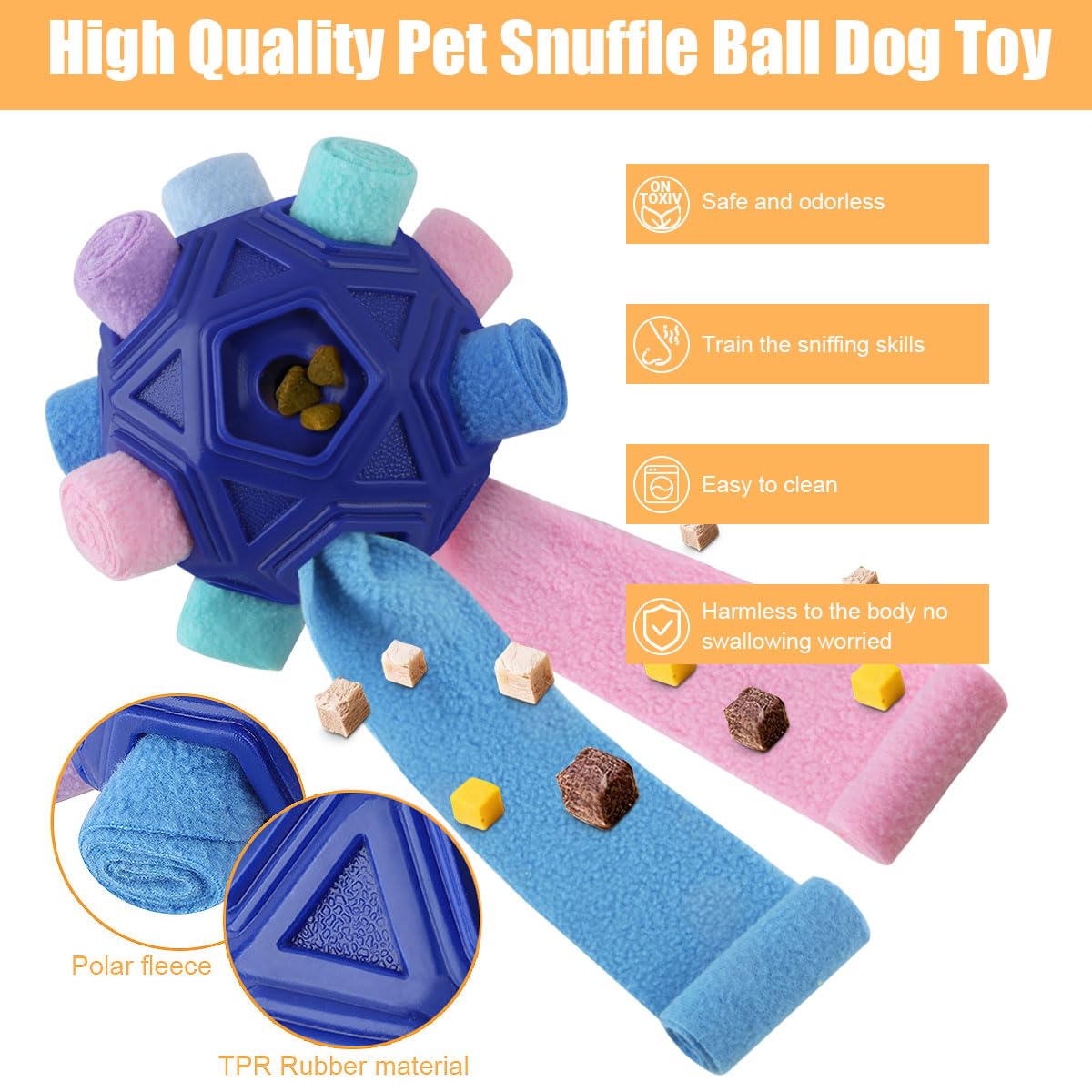 Petration Balle Snuffle montre les ouvertures de remplissage et le jeu.
