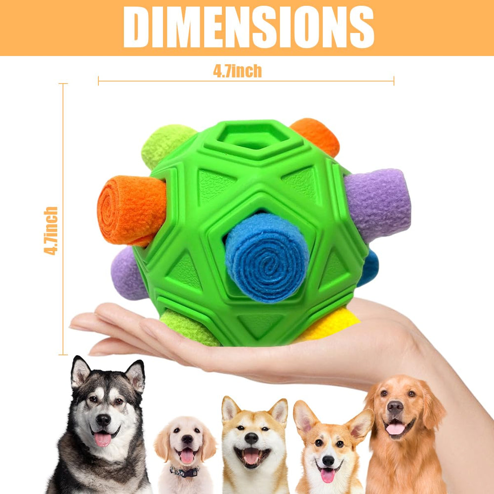 Petration balle-snuffle-tissu-renforce matériau durable et sûr pour jeux prolongés.
