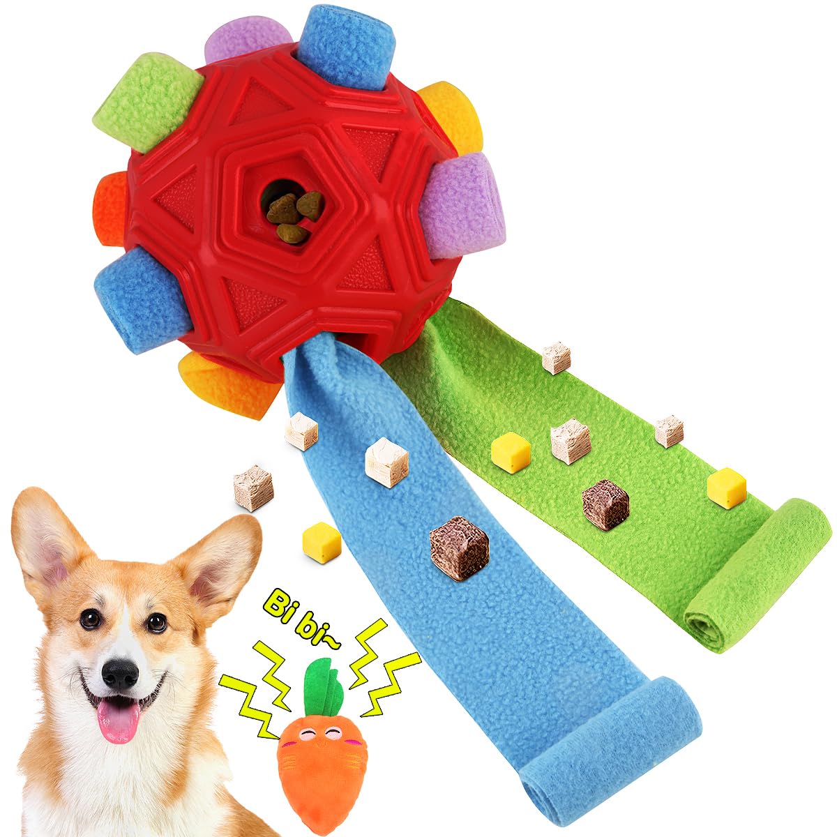 Petration boule-snuffle pour chien, jouet interactif stimulant l'odorat