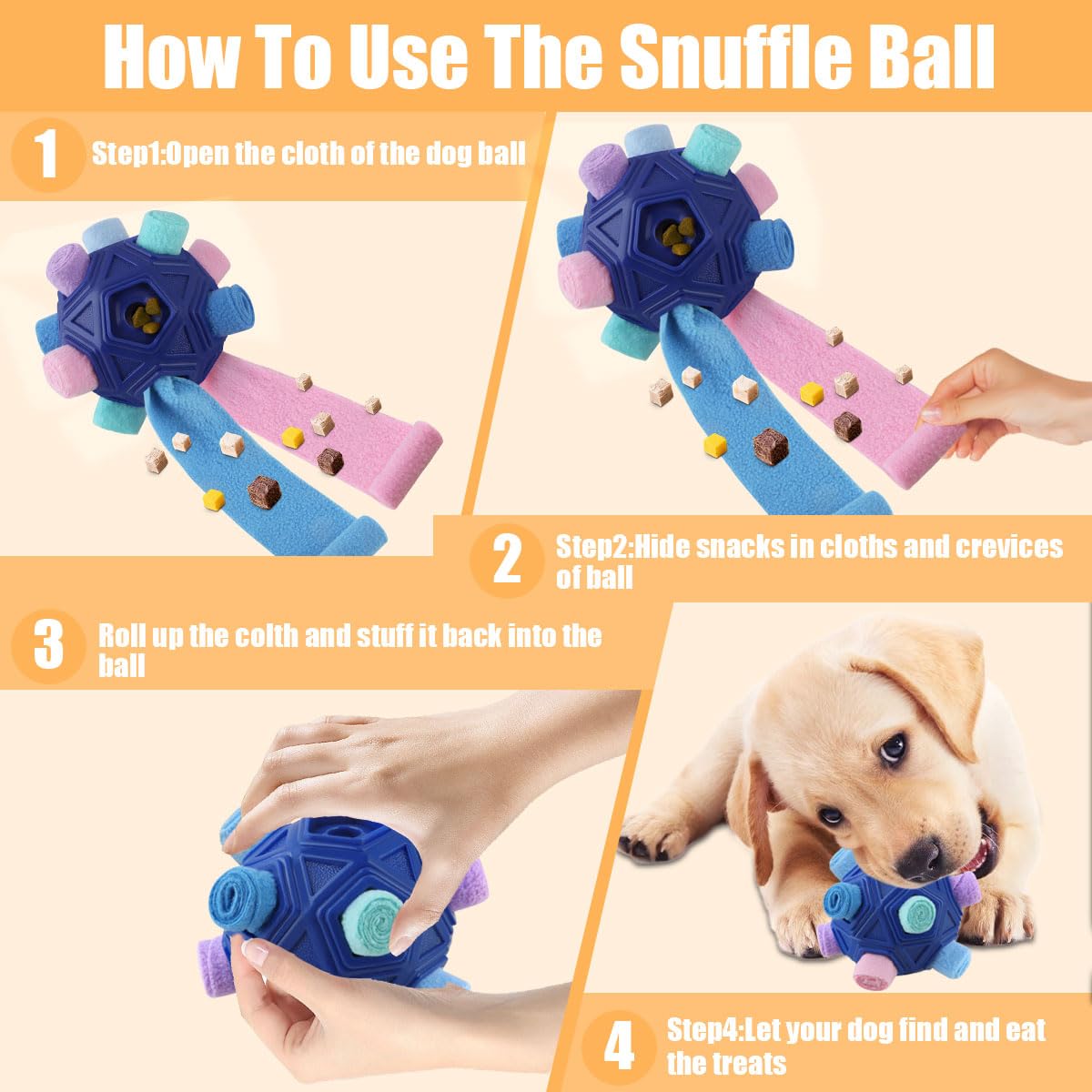 Petration Balle Snuffle nettoyage facile et rapide.