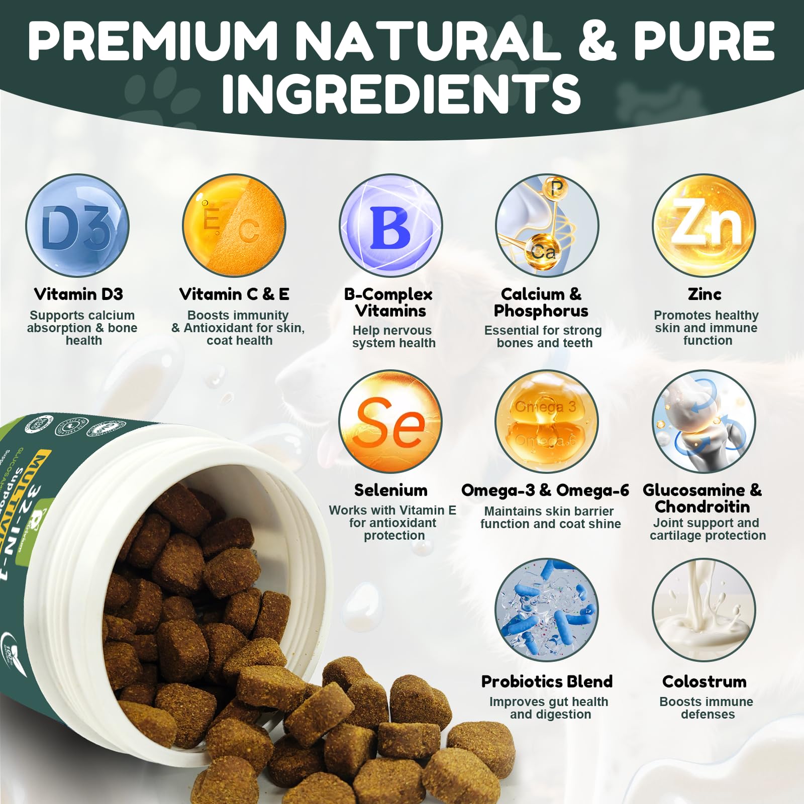 Petrivium Chien Mobilite Hanche Omega3-6: favorise flexibilité et confort articulaire