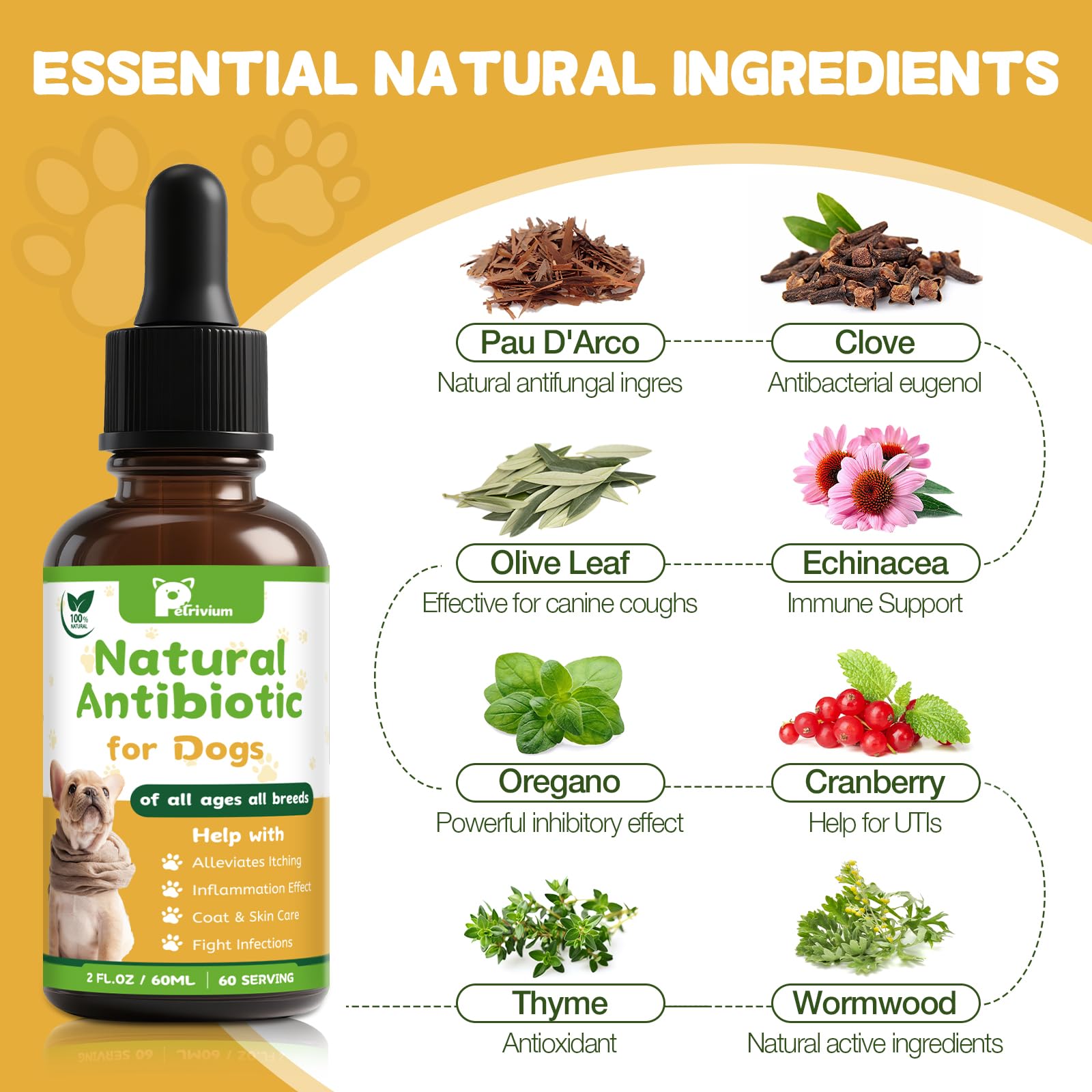 Petrivium composition-multivitamines, nutriments essentiels pour le bien-être.