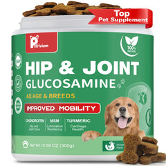 Petrivium: friandises articulations pour chiens dans une bouteille, pratique pour un dosage quotidien.