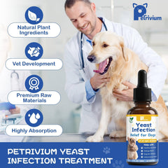 Petrivium relief oreilles chien: apaise l'irritation et favorise l'équilibre cutané.