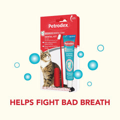 Dentifrice Malt Petrodex pour chats, goût agréable et sans rinçage.