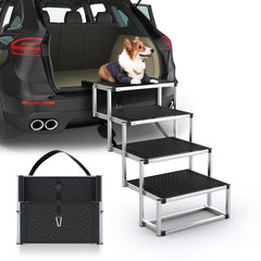 PetRuna escaliers chien voiture 4 étapes, confort et stabilité.