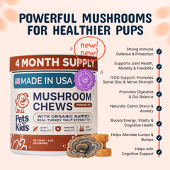 gommes Pets Are Kids Too – texture des gommes champignons, agréable à mâcher.