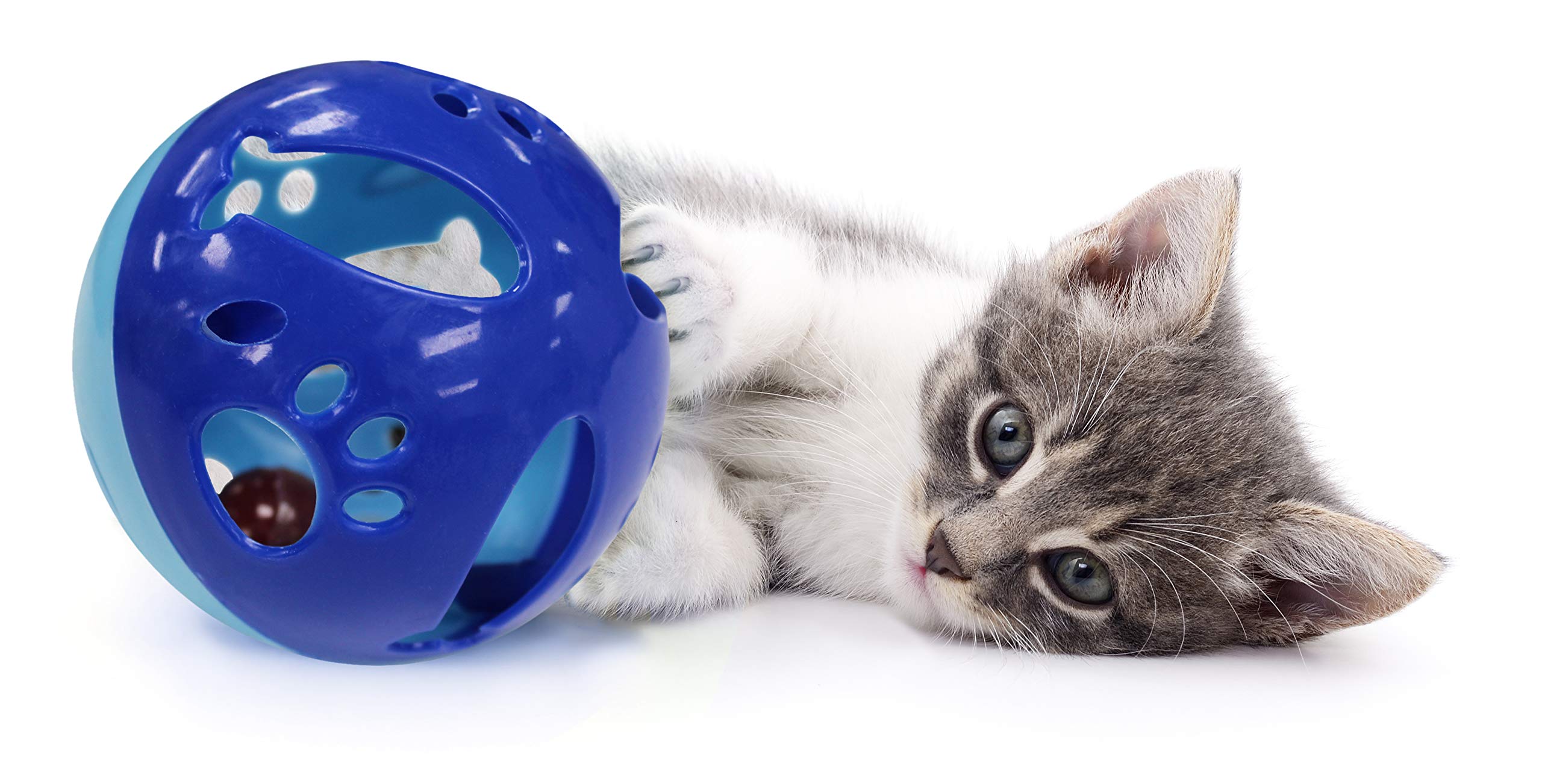 Pets First jouet balle chat grande clochette, parfait pour des sessions répétées.