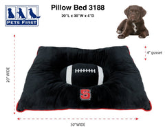 Logo d'équipe éclatant sur peluche Pets First pour chiens et chats, confort durable