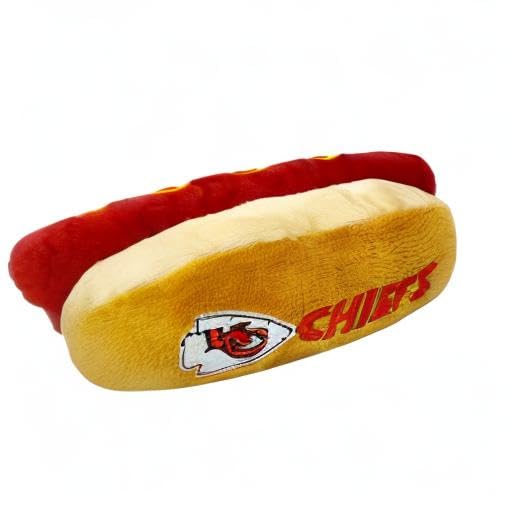 Pets First peluche hot-dog NFL, parfait pour l apprentissage et les récompenses.