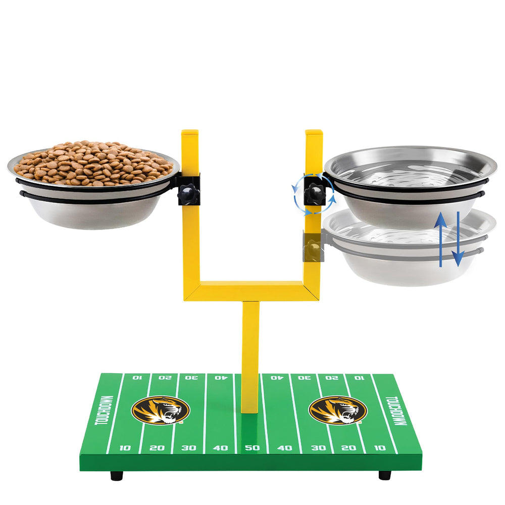 Pets First poteau but chien avec gamelles, surface stable pour repas
