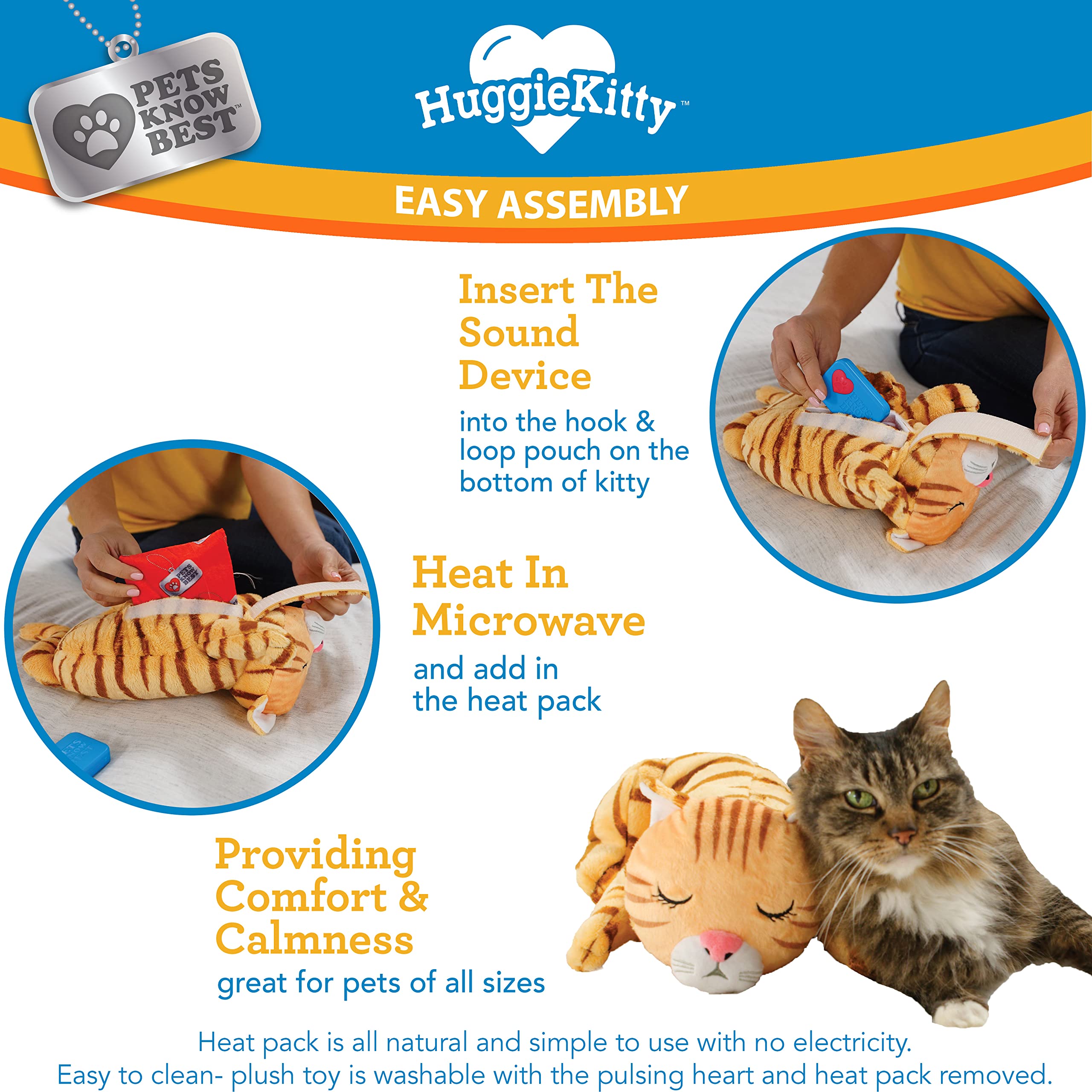 HuggieKitty-chat-orange – peluche câline et visuel attrayant pour le jeu.