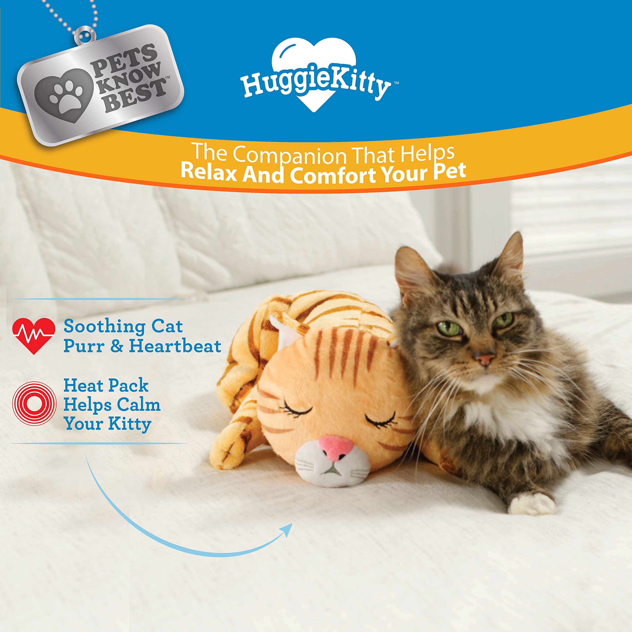 HuggieKitty – cœur pulsant pour favoriser le calme et le repos.