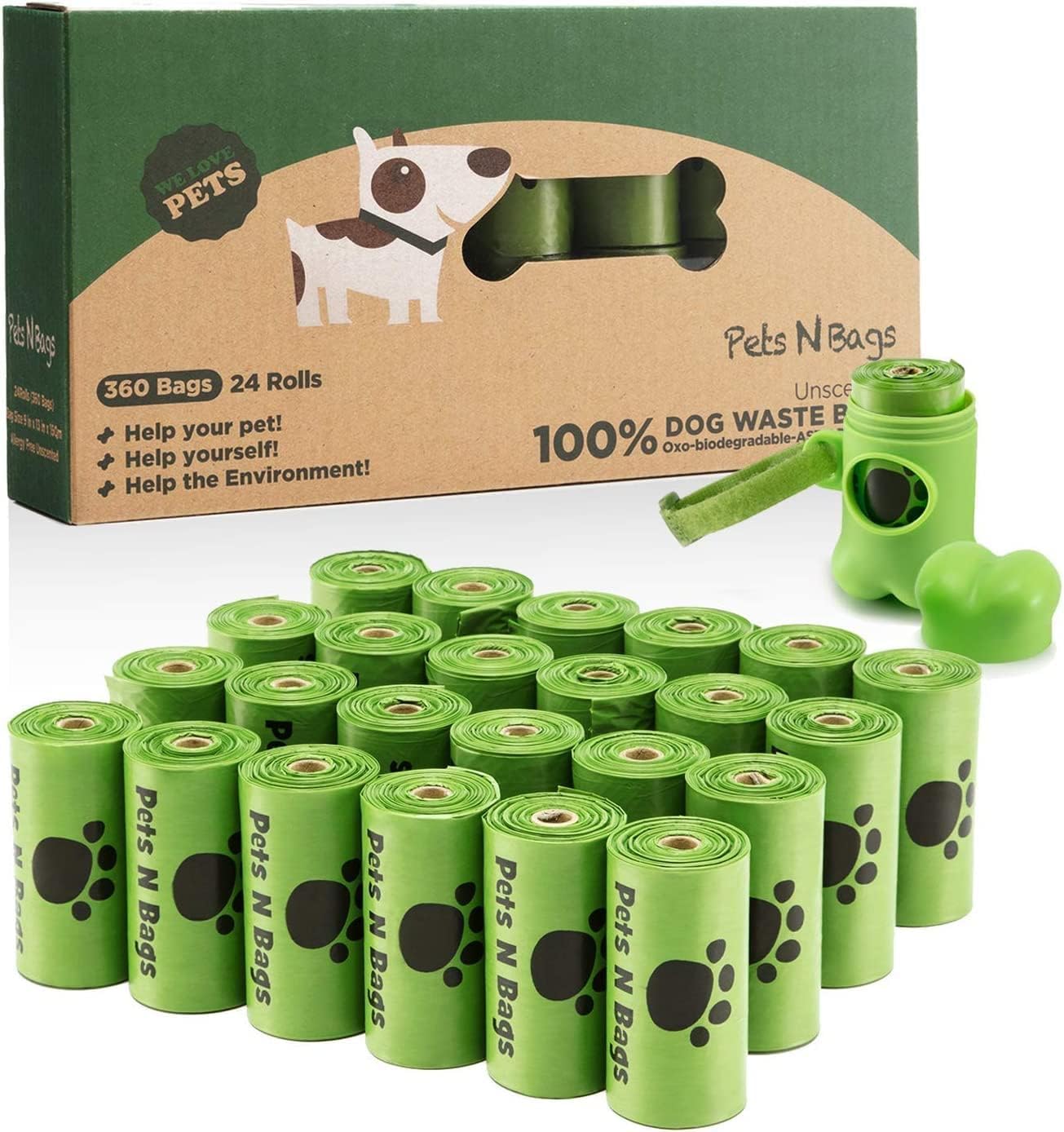 Pets N Bags: rouleaux-sacs-poubelle chien sans parfum pour balades propres et pratiques.