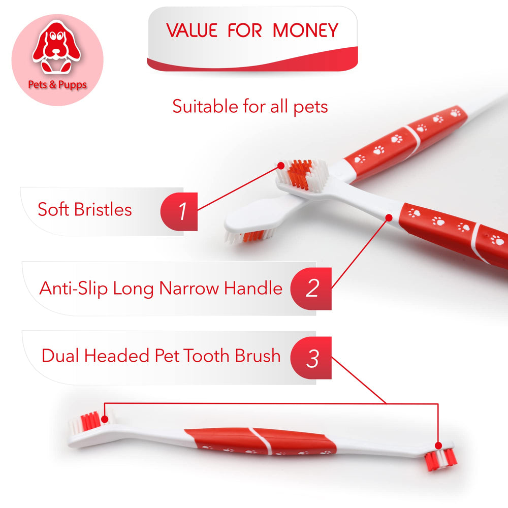 Routine d’hygiène buccale pratique grâce à cette brosse Pets & Pupps.
