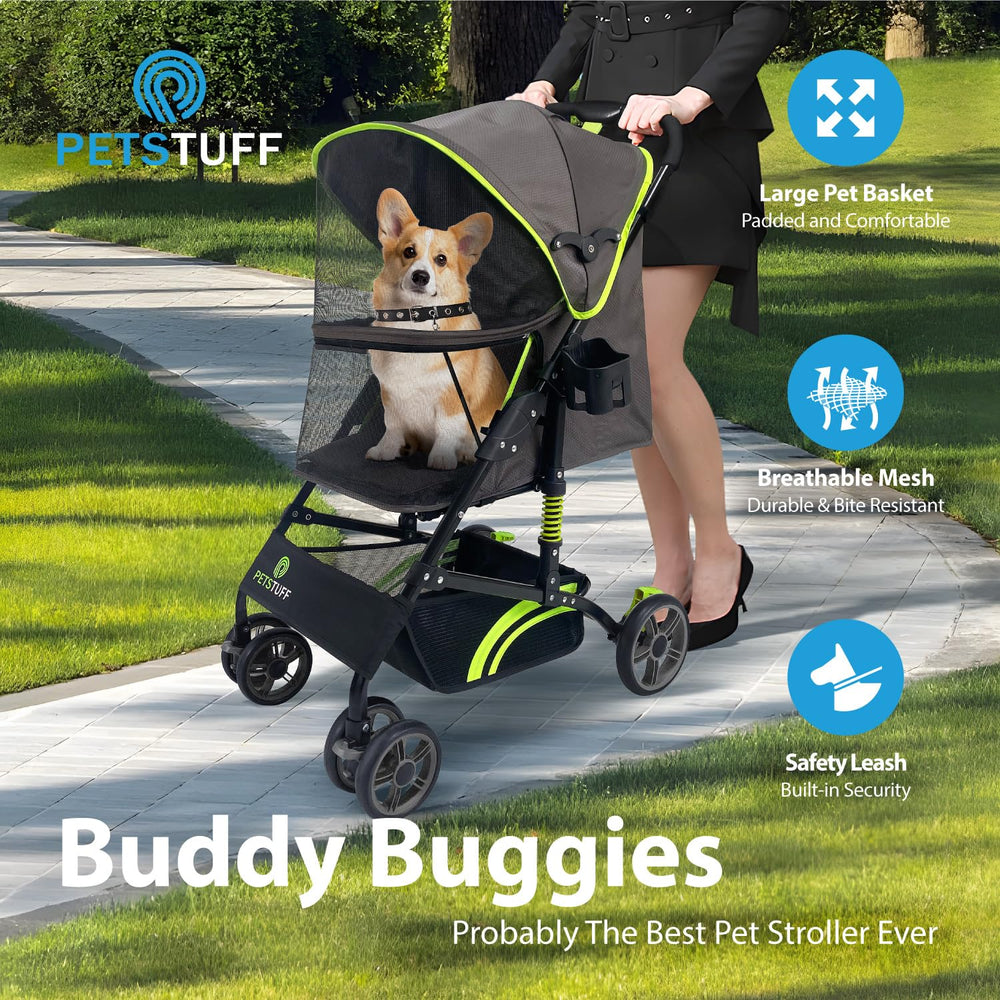 PETS TUFF Buddy Buggies – canopée UV rétractable protège du soleil.