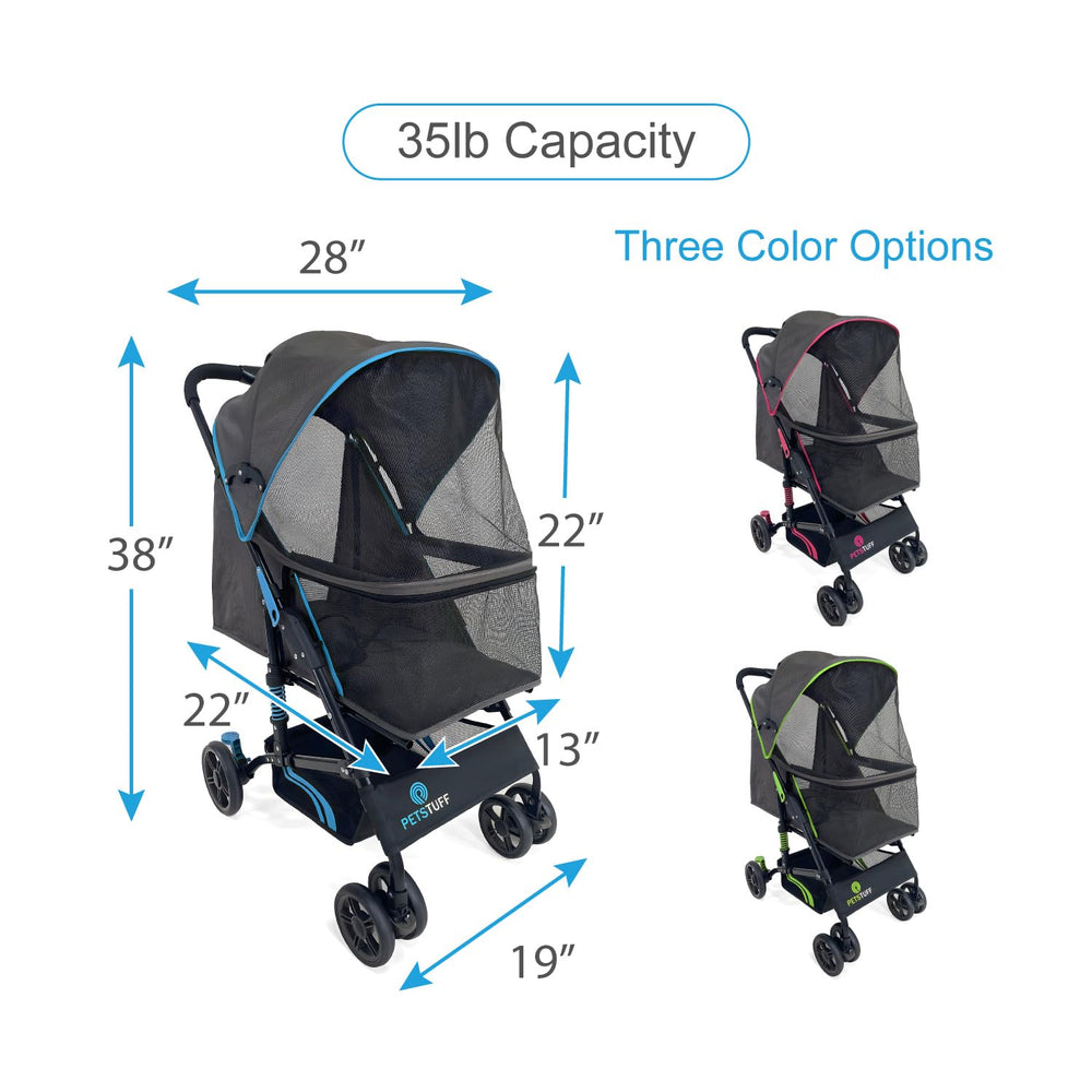 PETS TUFF Buddy Buggies – harnais intégré pour sécurité lors des arrêts.