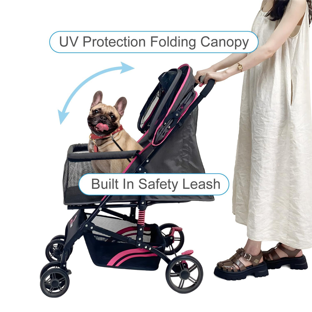 PETS TUFF Buddy Buggies: mailles respirantes assurent ventilation et confort en promenade.