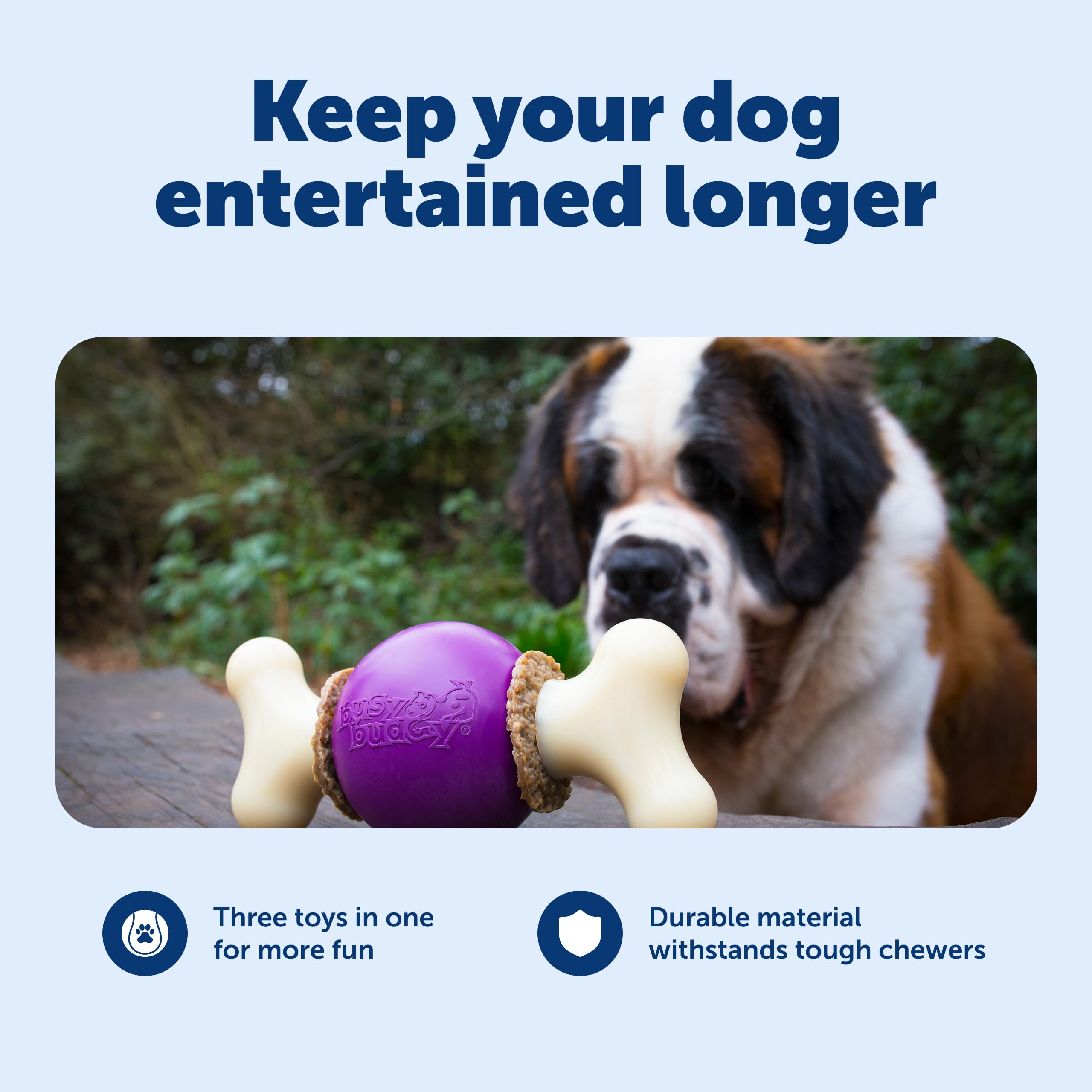 PetSafe Busy Buddy Bouncy Bone – dents et gencives entretenues pendant le jeu.