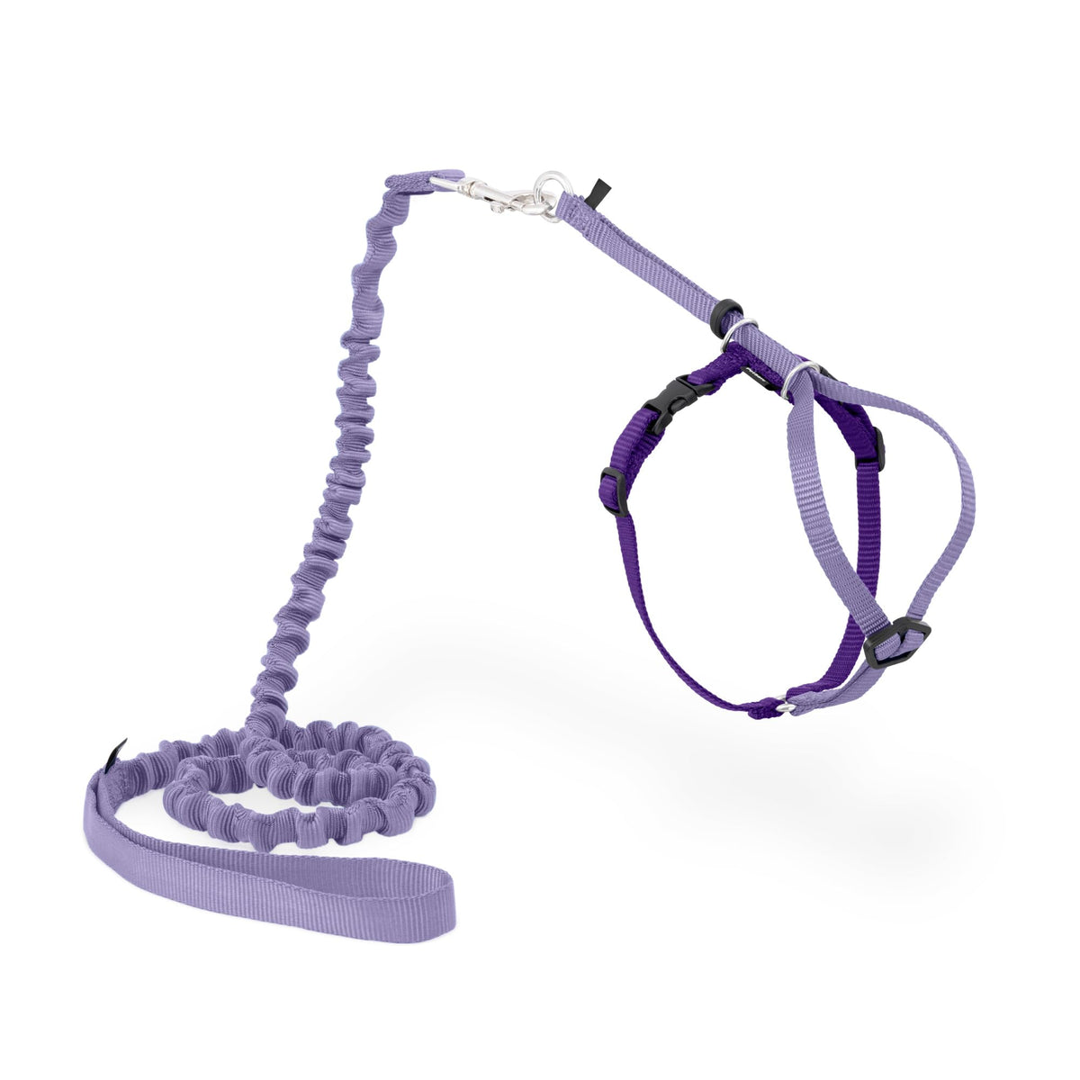 PetSafe Come With Me Kitty: harnais pour chat lilas offrant une liberté sûre lors des sorties.