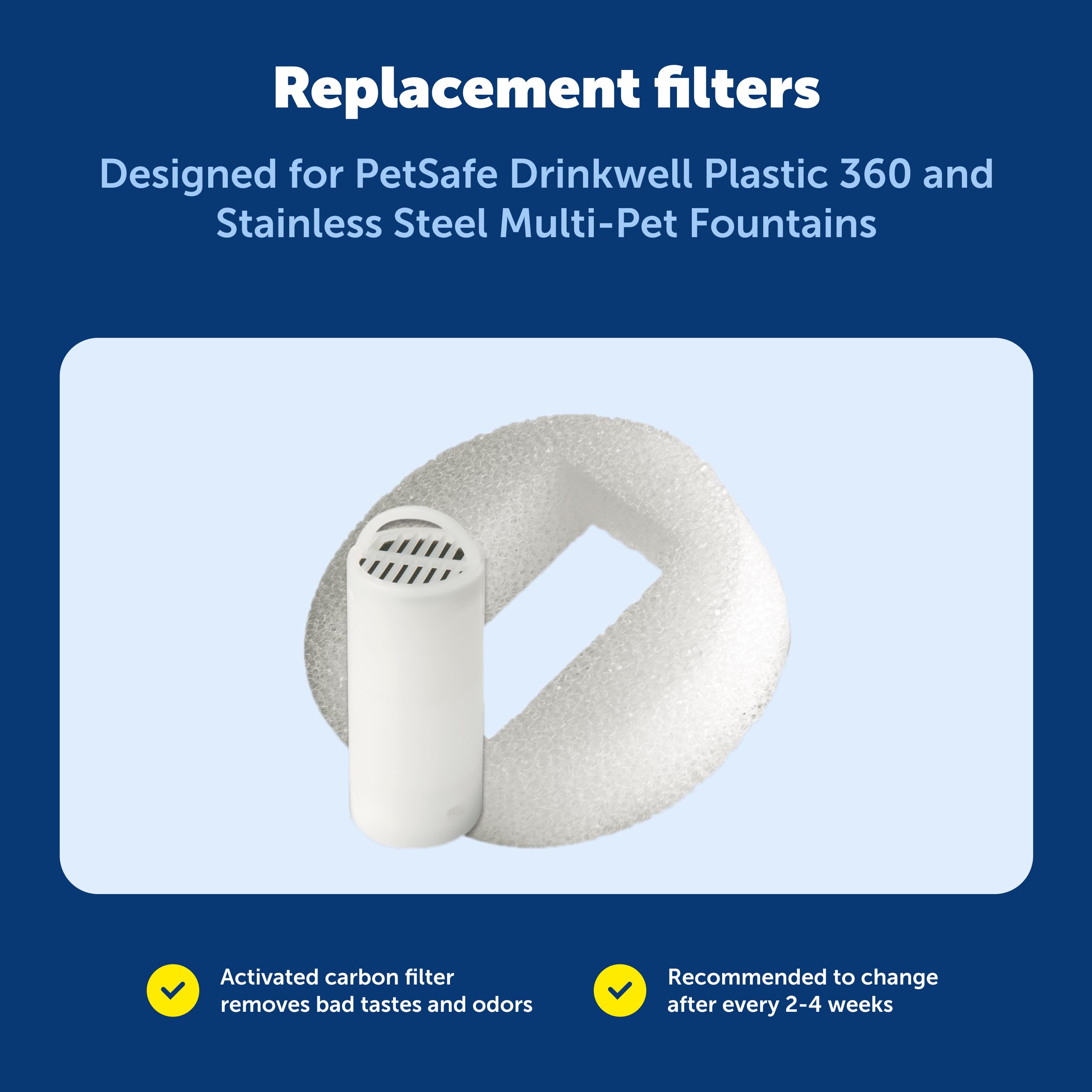 PetSafe Drinkwell 360 filtre-carbone installation simple sans outils.