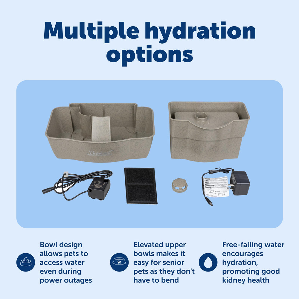 PetSafe Drinkwell base lave-vaisselle, entretien facile.