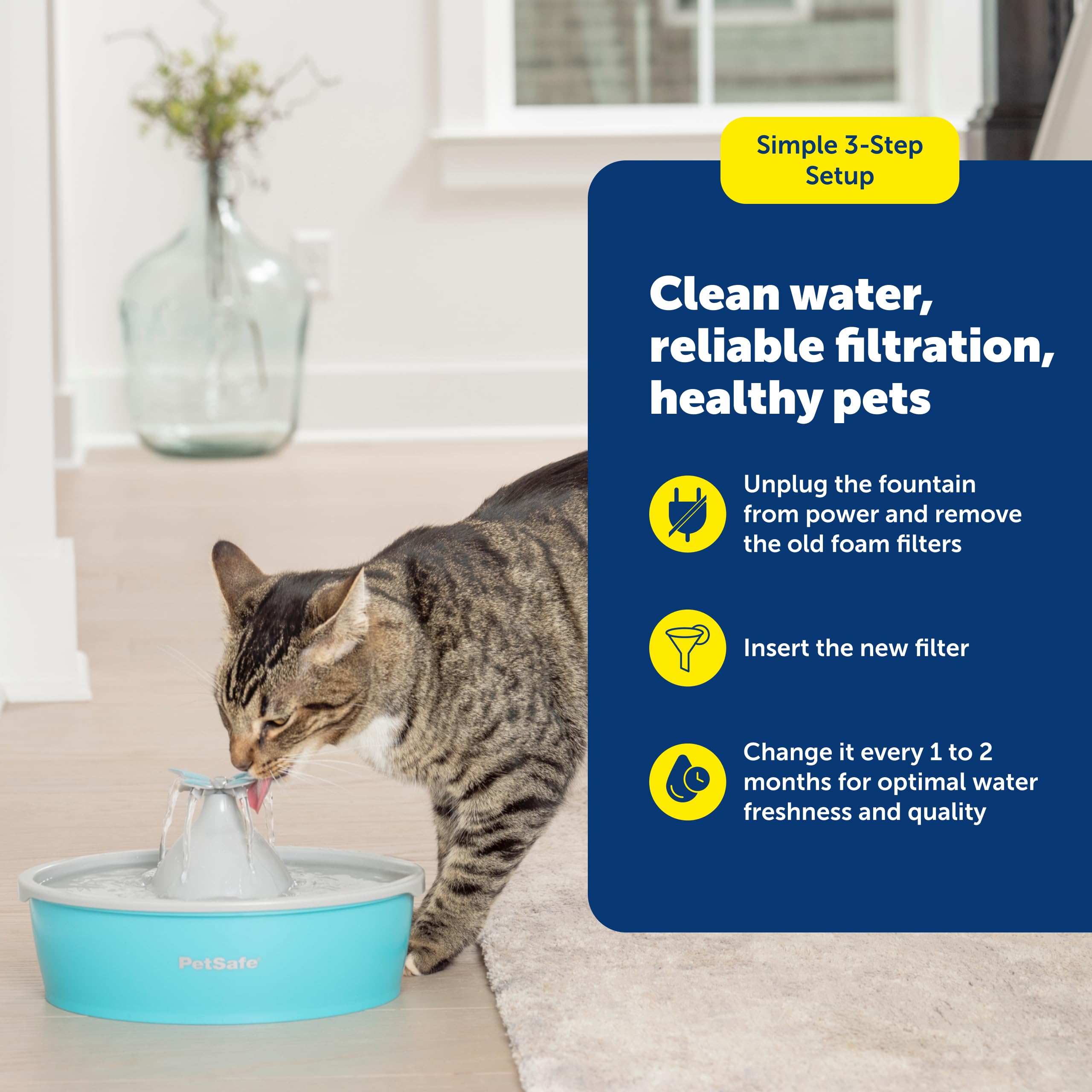 PetSafe Drinkwell: filtre en mousse compatible avec diverses fontaines.