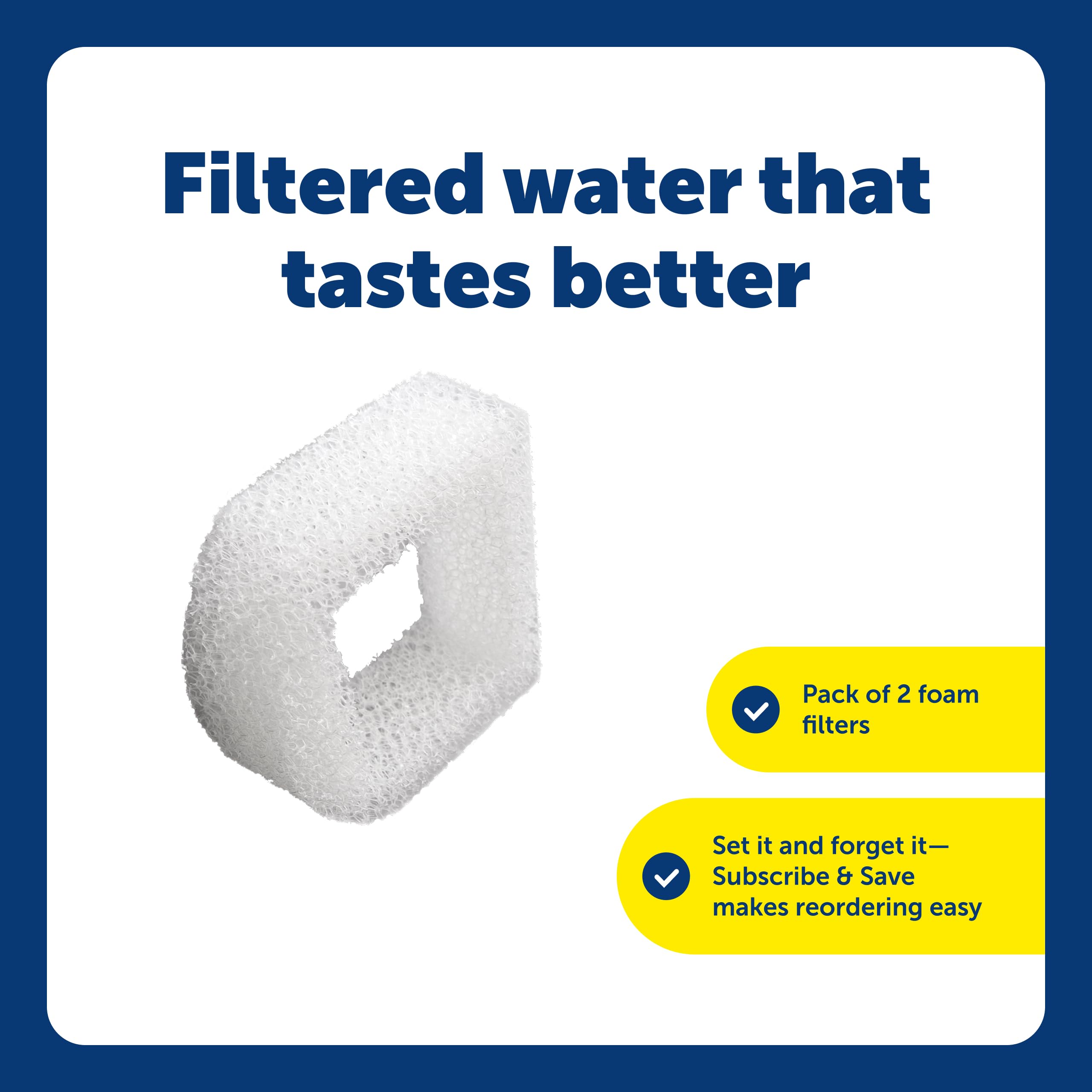 PetSafe Drinkwell: filtre en mousse améliore l’eau au quotidien.