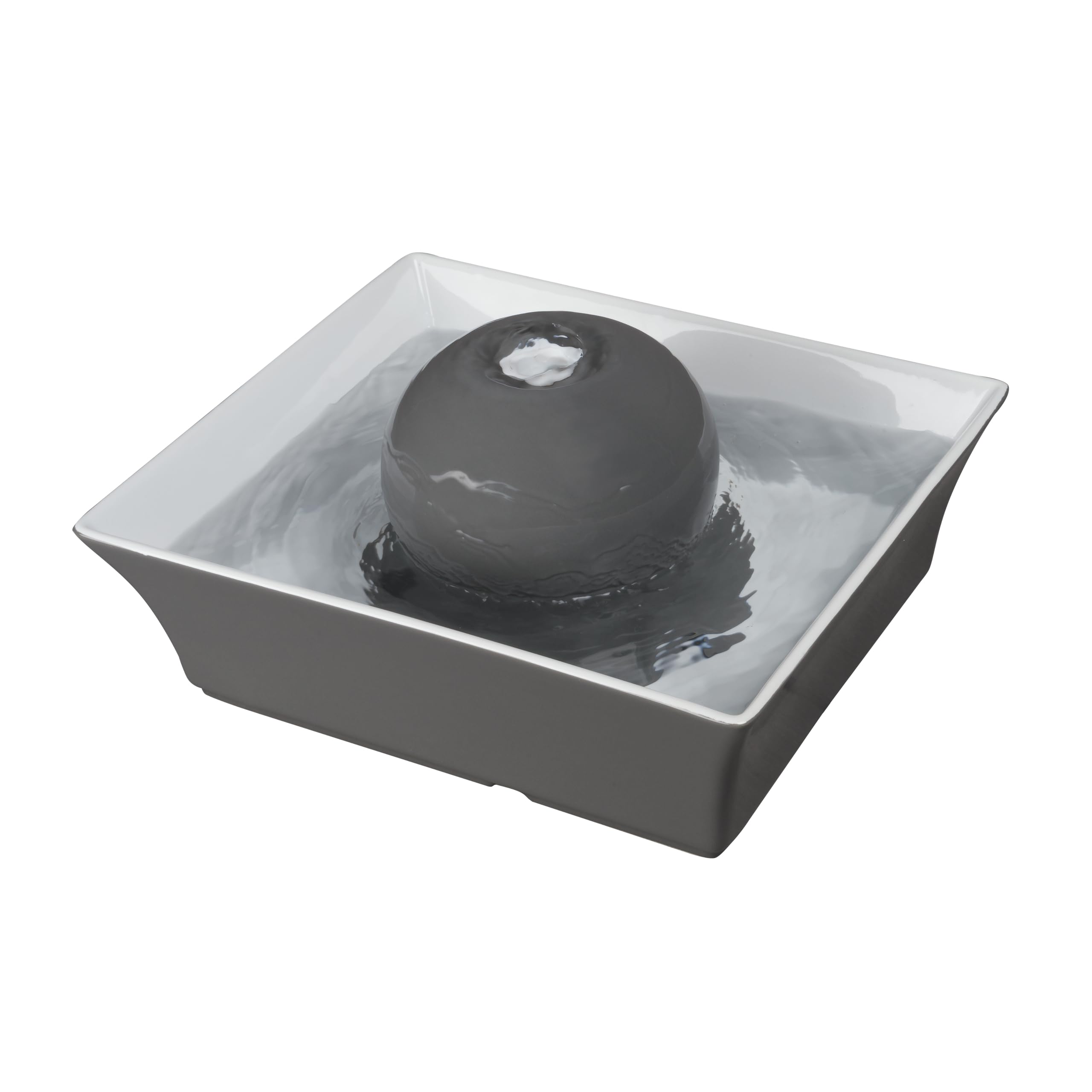 PetSafe Drinkwell fontaine en céramique gris, hydratation quotidienne des animaux.