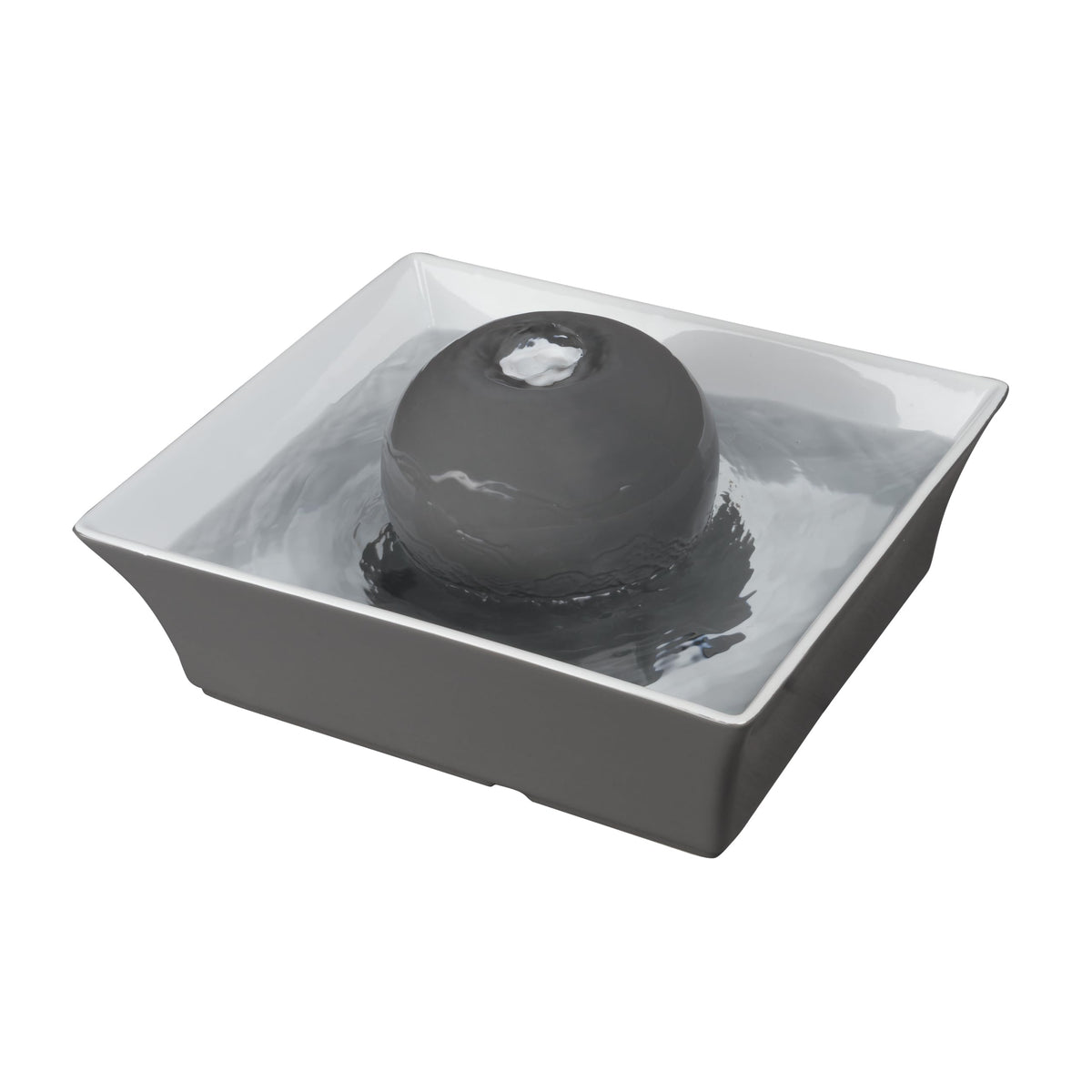PetSafe Drinkwell fontaine en céramique gris, hydratation quotidienne des animaux.