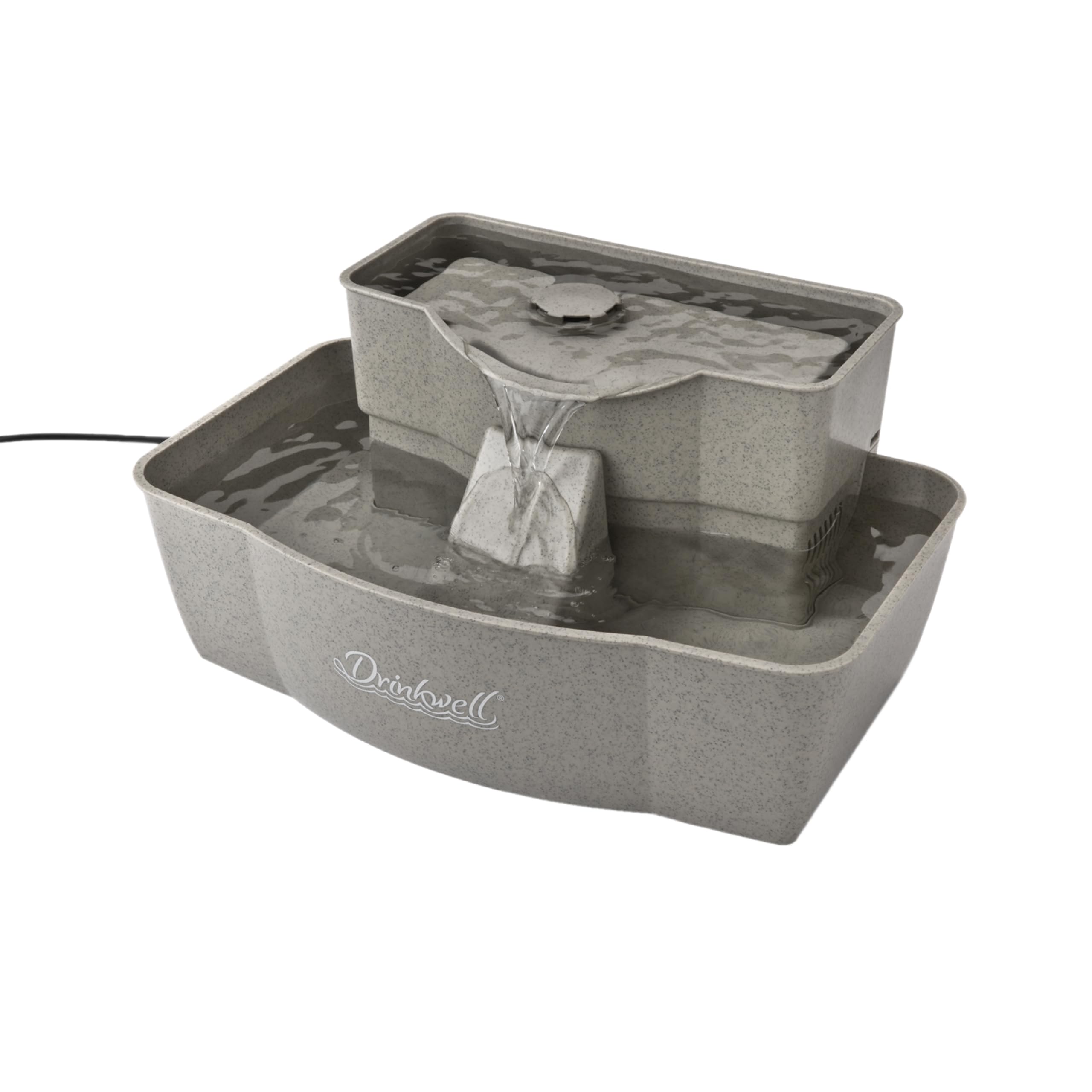 PetSafe Drinkwell Multi-Tier fontaine elevée, deux niveaux, favorise l'hydratation des animaux.