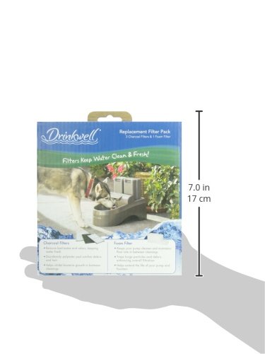 Filtre carbone visible dans Drinkwell Outdoor pour eau plus propre.