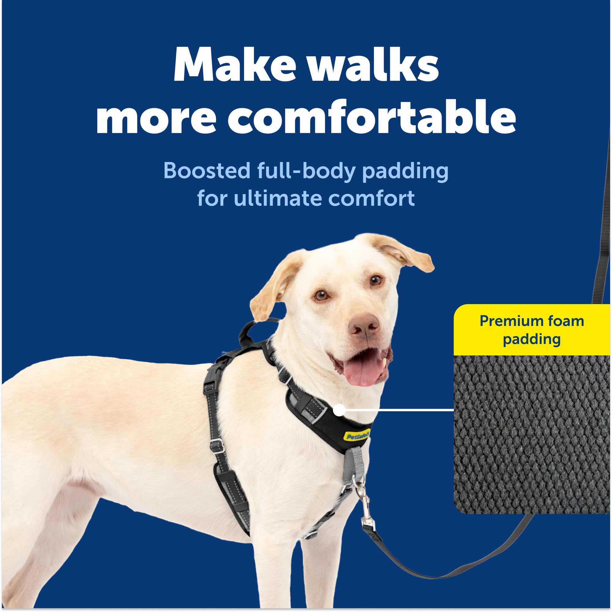 Harnais PetSafe Easy Walk rembourré pour un port doux et durable.