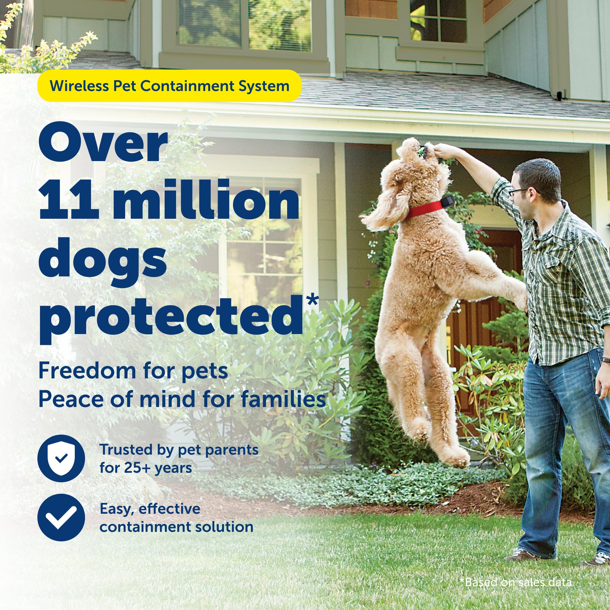 Émetteur PetSafe sans fil en cours d’installation rapide.