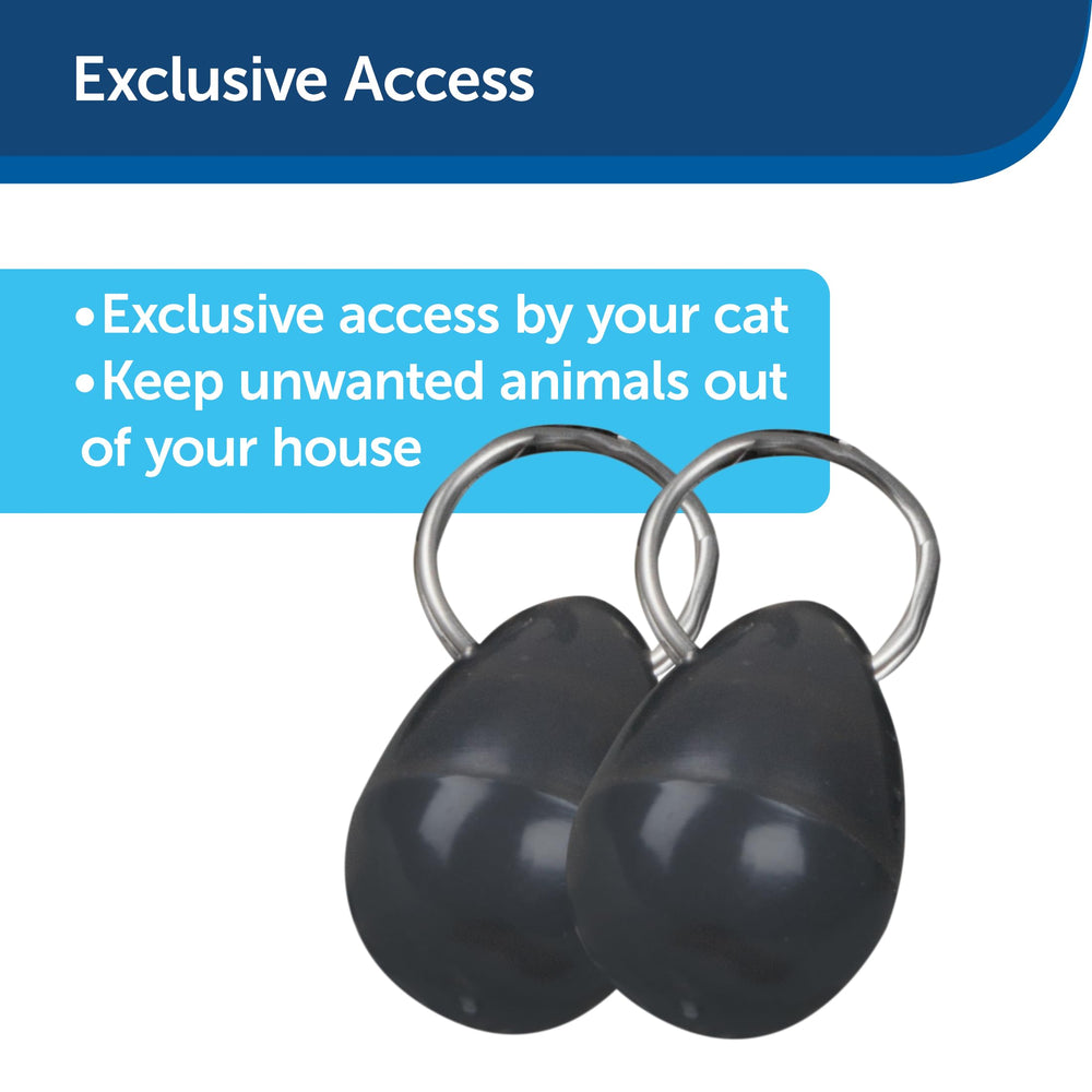 Entrée sélective pour porte-chat Staywell avec clé magnétique.