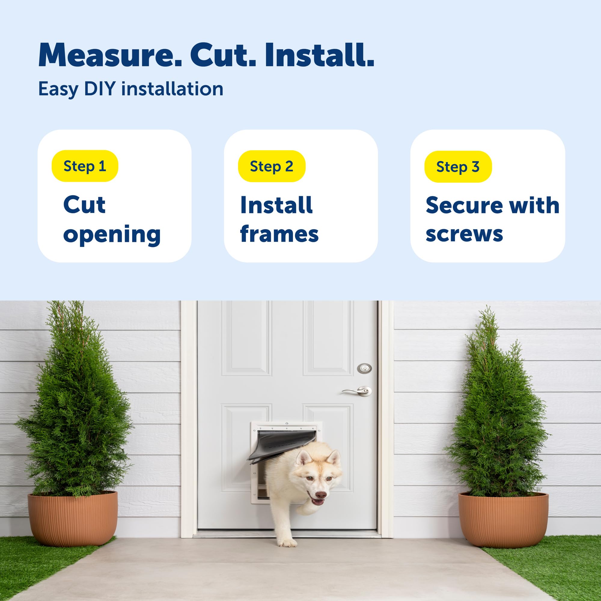 Accès multi-animaux avec la porte PetSafe Extreme Weather.