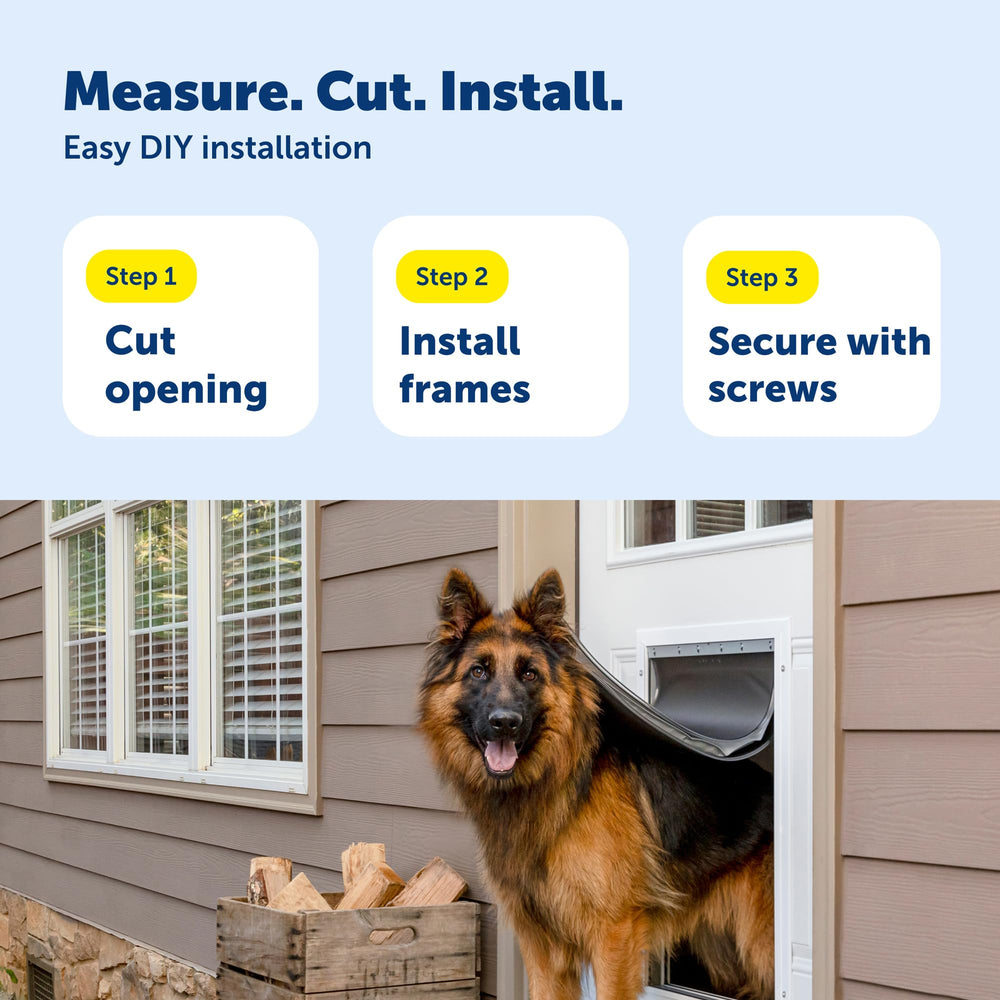 Installation simple PetSafe sur porte extérieure 1,5–2 pouces.