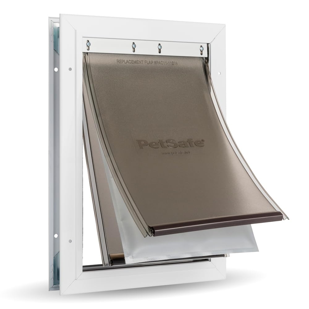 Porte PetSafe Extreme Weather en aluminium, accès pratique pour chiens jusqu'à 45 kg.