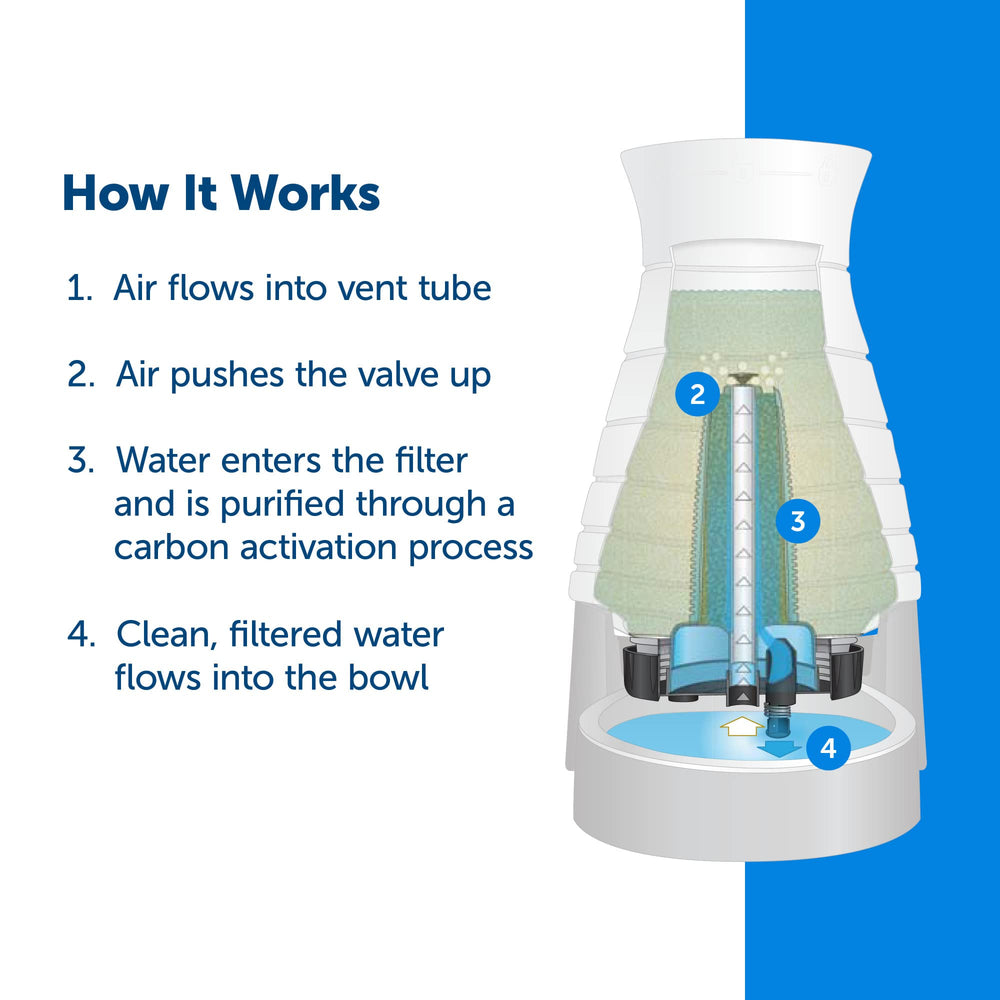 PetSafe Healthy Pet Water filtre elimine les odeurs et améliore le goût.