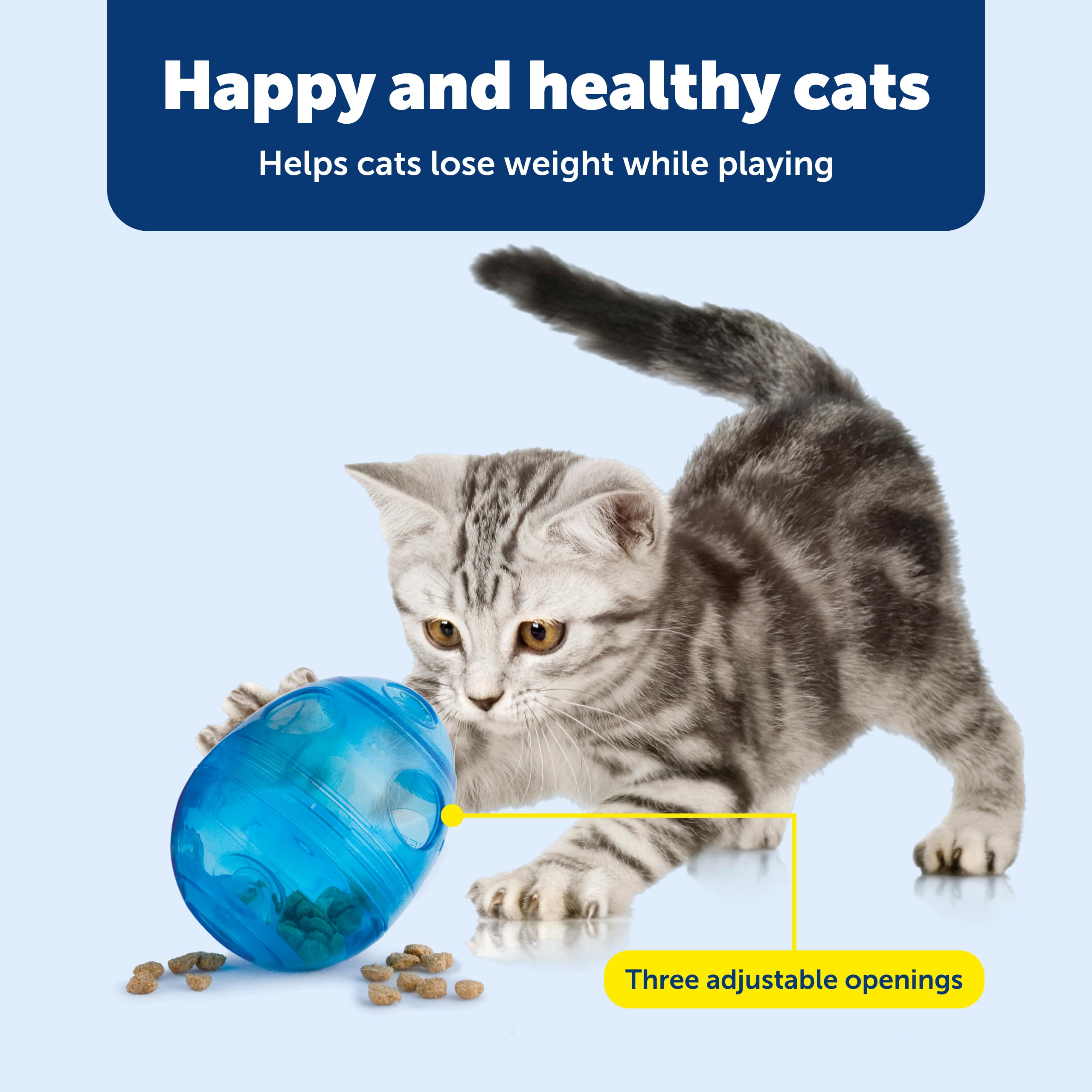 PetSafe FUNkitty Egg-Cersizer distribue lentement les croquettes pour favoriser l'exercice.