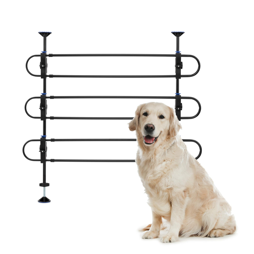 PetSafe Happy Ride barrière métallique pour chien, vue arrière du véhicule, visibilité préservée