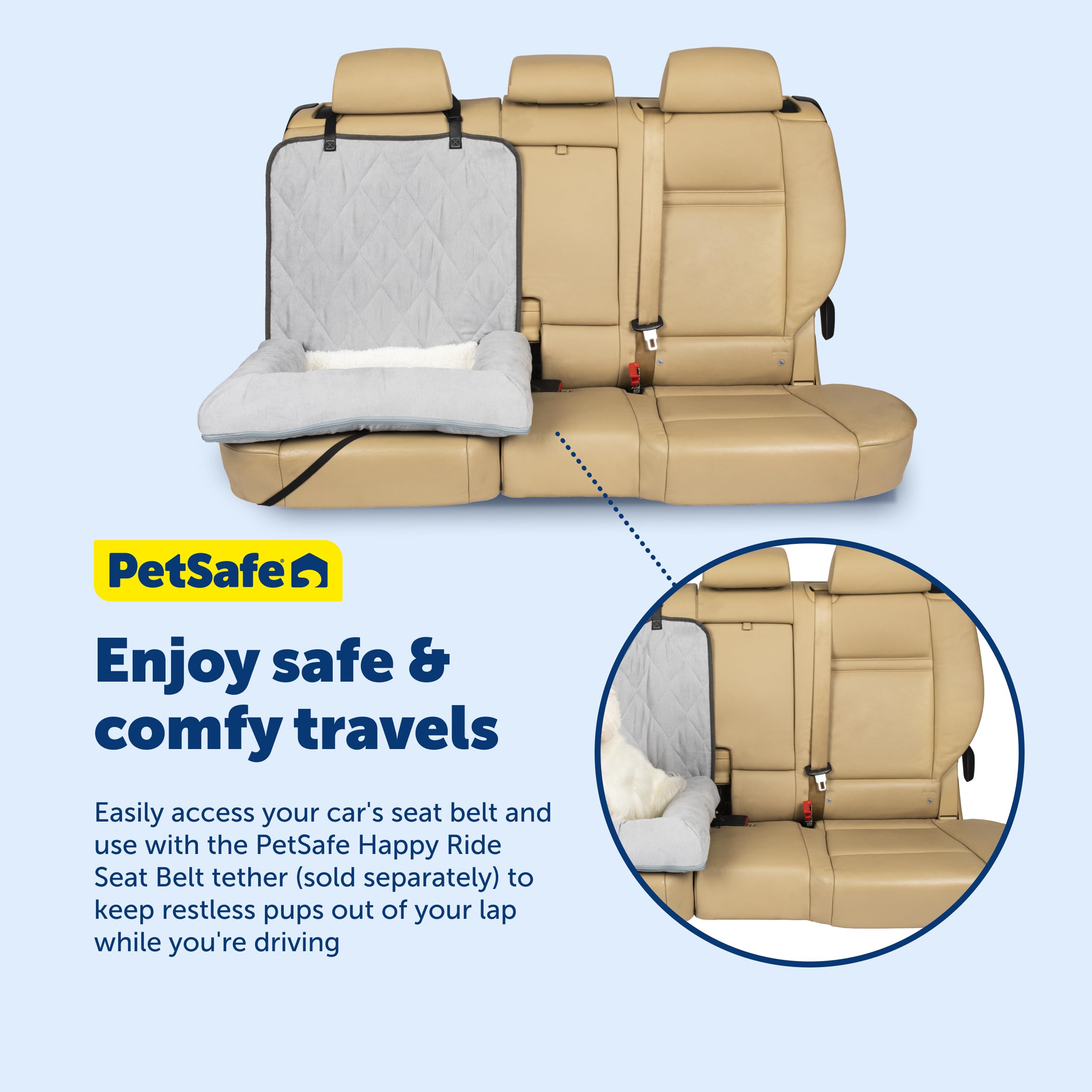 PetSafe Happy Ride installation rapide grâce à l’appui-tête et ancrage.