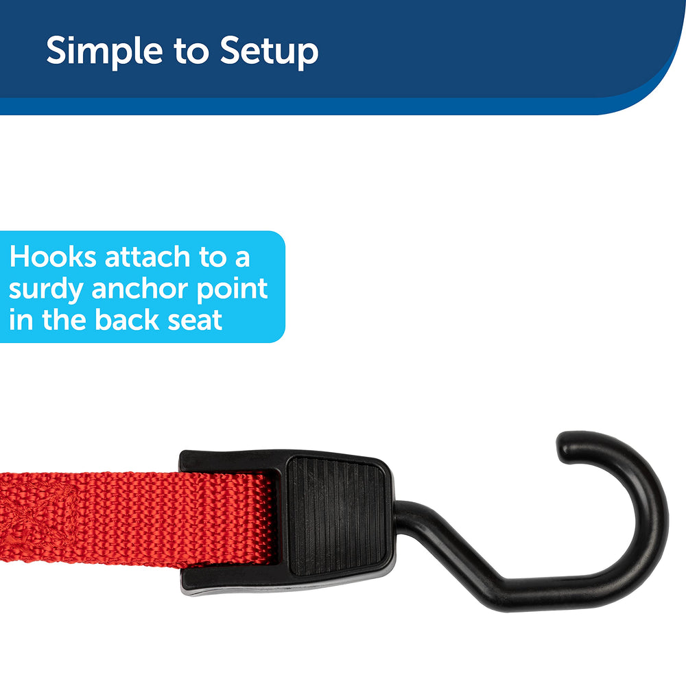 PetSafe Happy Ride longe nylon reglable, s'adapte a votre vehicule et a la taille du chien.